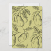 Invitation Perfect Pair Vintage Pear Fête des mariées (Dos)