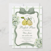 Invitation Perfect Pear Pair Sage Green Bridal Shower (Devant)