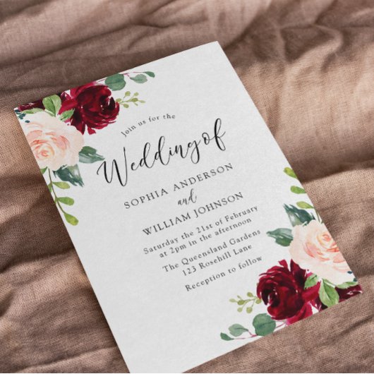 Invitation Perfection de fond : Mariage de couleur d'eau