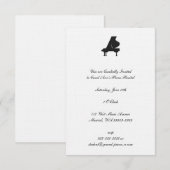 Invitation Performance musicale monochrome classique (Devant / Derrière)