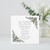 Invitation Péridot Bijoux vertes torsades sur Arrière - plan  (Debout devant)