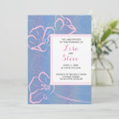 Invitation Périgée tropicale florale et Mariage rose (Debout devant)