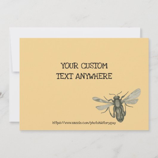 INVITATION PÉRIODE EDWARDIENNE FUNNY FUNNY FLY MAN BEAUTY WOM (Dos)