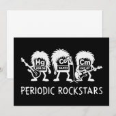 Invitation Periodic Rockstars Chemistry Humor (Devant / Derrière)