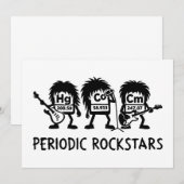 Invitation Periodic Rockstars Chemistry Humor (Devant / Derrière)