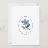 Invitation Périwinkle bleu Moderne Fête des mariées Florale (Dos)