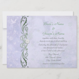 Invitation Périwinkle Blue Floral Spring Wedding