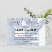 Invitation Périwinkle Blue Hydrangeas Couples Douche (Debout devant)