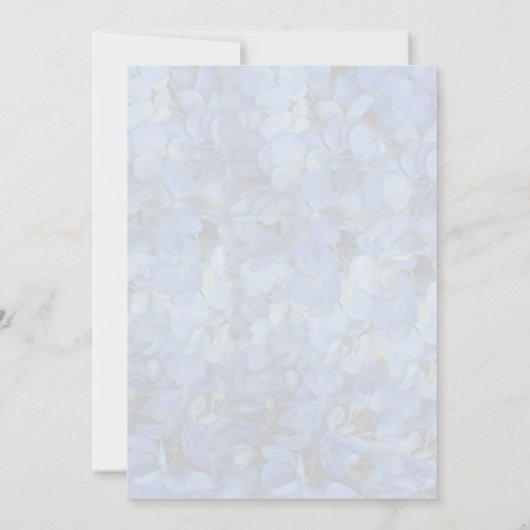 Invitation Périwinkle Blue Hydrangeas Fleurs Mariage (Dos)