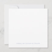Invitation Periwinkle Blue Peony Wedding Square Save the Date (Dos)