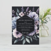 Invitation Periwinkle Chiaroscuro Bloom Wedding (Debout devant)