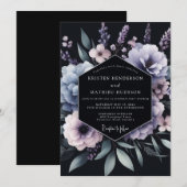 Invitation Periwinkle Chiaroscuro Bloom Wedding (Devant / Derrière)