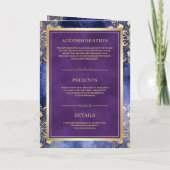 Invitation Periwinkle Galaxy Mandala QR Code Mariage indien (Dos)