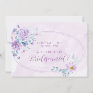 Invitation Periwinkle Lilac Peony Seras-Tu Ma Servante D'Épou