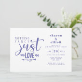 Invitation Périwinkle Nothing Fancy Just Love Mariage (Debout devant)