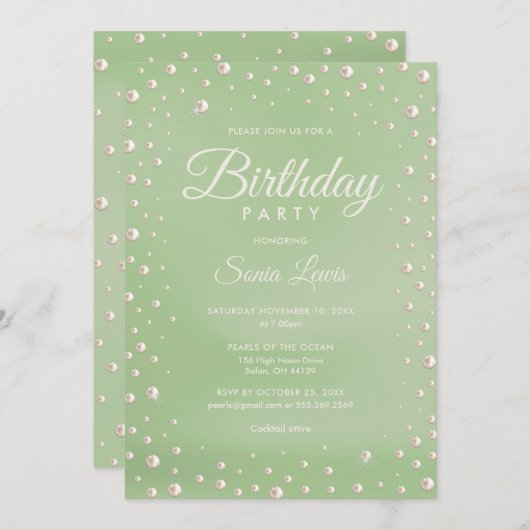 Invitation Perle (Devant / Derrière)