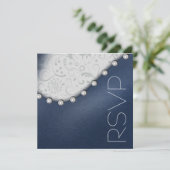 Invitation Perle carrée RSVP (Debout devant)