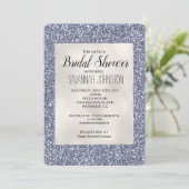 Invitation Perle de Parties scintillant violet de luxe blanc (Debout devant)