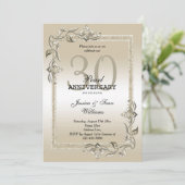 Invitation Perle Gem & Glitter 30e anniversaire de mariage (Debout devant)