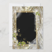 Invitation Perle noire et or Quinceañera (Dos)