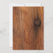 Invitation Perle, perles et Mariage campagnard en bois de gra (Dos)