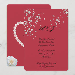 invitation perle rouge cramoisi