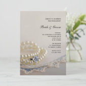 Invitation Perles, Anneau de diamant, Partie d'engagement en (Debout devant)