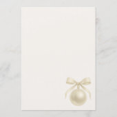 Invitation Perles Blanches Élégant Shower de Mariée (Dos)