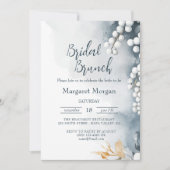Invitation Perles blanches I Brunch nuptial floral (Devant)