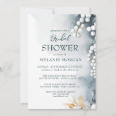 Invitation Perles blanches I Fête des mariées florale (Devant)