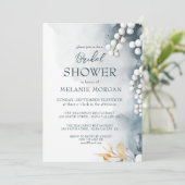 Invitation Perles blanches I Fête des mariées florale (Debout devant)