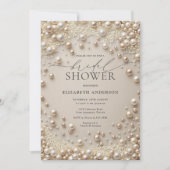 Invitation Perles Blush Pastel avec Fête des mariées de diama (Devant)