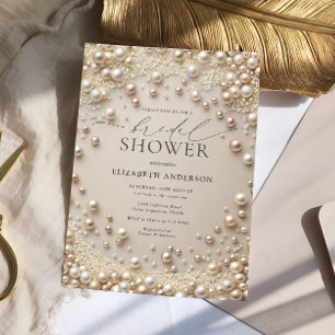 Invitation Perles Blush Pastel avec Fête des mariées de diama