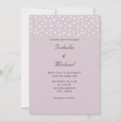 Invitation Perles Chic sur Mariage Cassis Tendance (Devant)