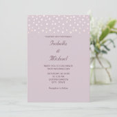 Invitation Perles Chic sur Mariage Cassis Tendance (Debout devant)