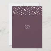 Invitation Perles Chic sur Mariage Cassis Tendance (Dos)