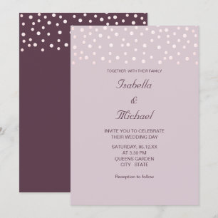 Invitation Perles Chic sur Mariage Cassis Tendance
