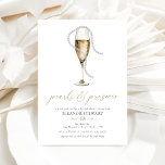 Invitation Perles d'aquarelle et Fête des mariées de poursuit<br><div class="desc">Offrez-vous le charme éthérée de nos perles d'aquarelle et Invitations de douche nuptiale Prosecco, où l'élégance rencontre la fantaisie dans un mélange harmonieux de teintes délicates et de sophistication scintillante. Drapée dans la lumière douce des traits d'aquarelle, chaque invitation est une toile de rêves, ornée de perles chatoyantes qui dansent...</div>