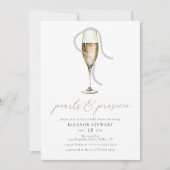 Invitation Perles d'aquarelle et Fête des mariées de poursuit (Devant)