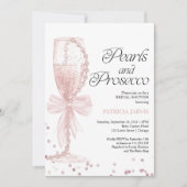 Invitation Perles de cabot rose et Fête des mariées de poursu (Devant)