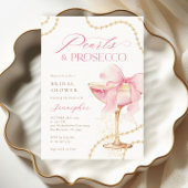 Invitation Perles de cabot rose et Fête des mariées de poursu