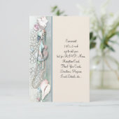 Invitation Perles de Coquillages Mariage de Plage Élégant (Debout devant)