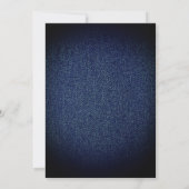 Invitation Perles de Denim Bleu Moderne Élégant 50e Anniversa (Dos)