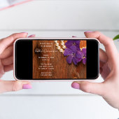 Invitation Perles de fleurs rousses rustiques Quinceanera