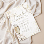 Invitation Perles de luxe et Fête des mariées Prosecco<br><div class="desc">Appréciez votre douche nuptiale grâce à notre collection de perles et de Prosecco, conçue pour ajouter une touche de luxe à votre événement spécial. La combinaison élégante de perles chatoyantes et de Prosecco bulle donne le ton d'une célébration sophistiquée et glamour, parfaite pour les futurs mariés qui apprécient les choses...</div>