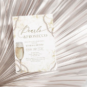 Invitation Perles de luxe et Fête des mariées Prosecco