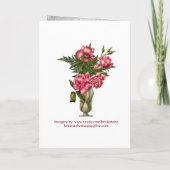 Invitation Perles de mariage ou d'anniversaire Paillettes arg (Dos)