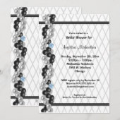 Invitation Perles, Diamants Et Pêche Imprimés (Devant / Derrière)