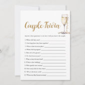 Invitation Perles d'Or & Prosecco Jeu de quiz pour couples Ma (Devant)
