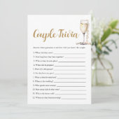 Invitation Perles d'Or & Prosecco Jeu de quiz pour couples Ma (Debout devant)